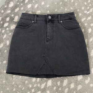 NFS Denim mini skirt black size 25 RVCA frayed hem